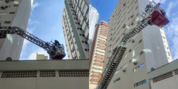 Trabalhador sofre queda de três metros em obra na Rua 4400 em Balneário Camboriú