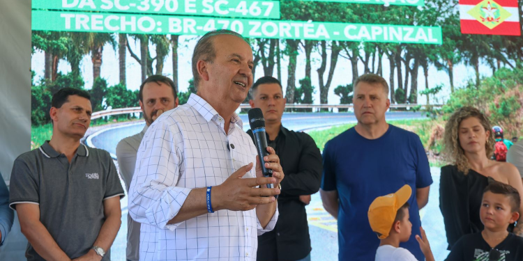 Governador Jorginho Mello inaugura revitalização da SC-390 e da SC-467 entre Zortéa e Capinzal