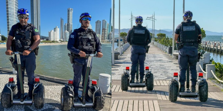 Guarda Municipal inicia patrulha turística com óculos inteligentes e diciclos em Balneário Camboriú